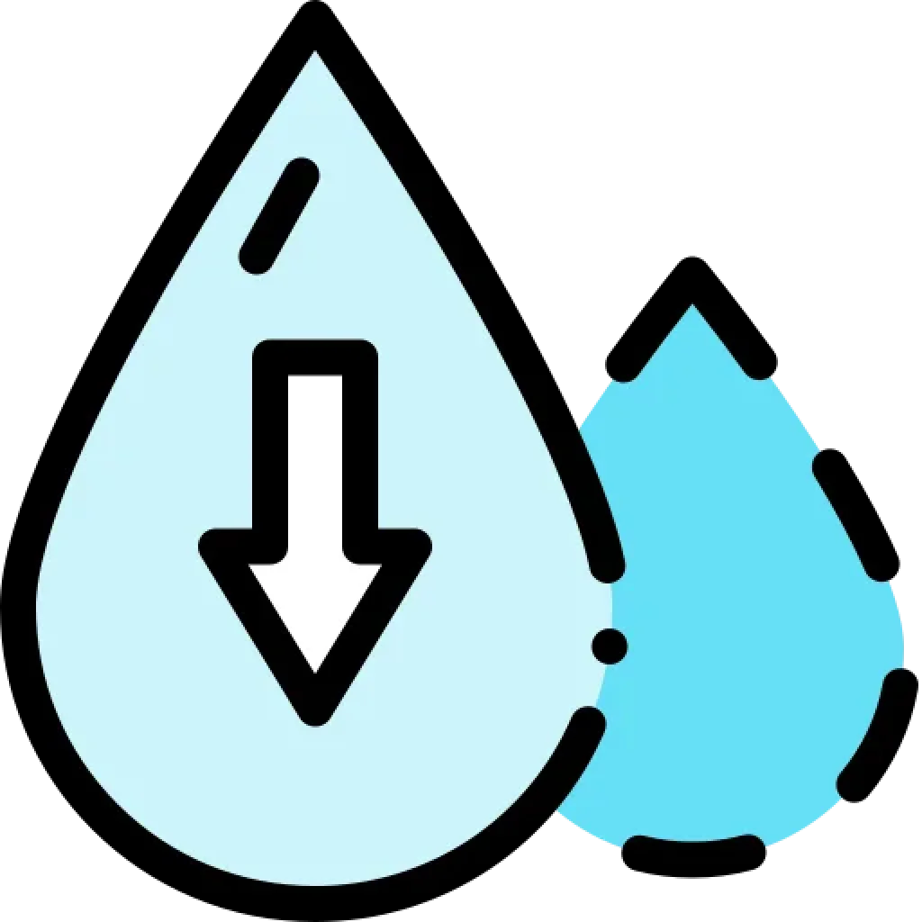 Baisse de débit d'eau