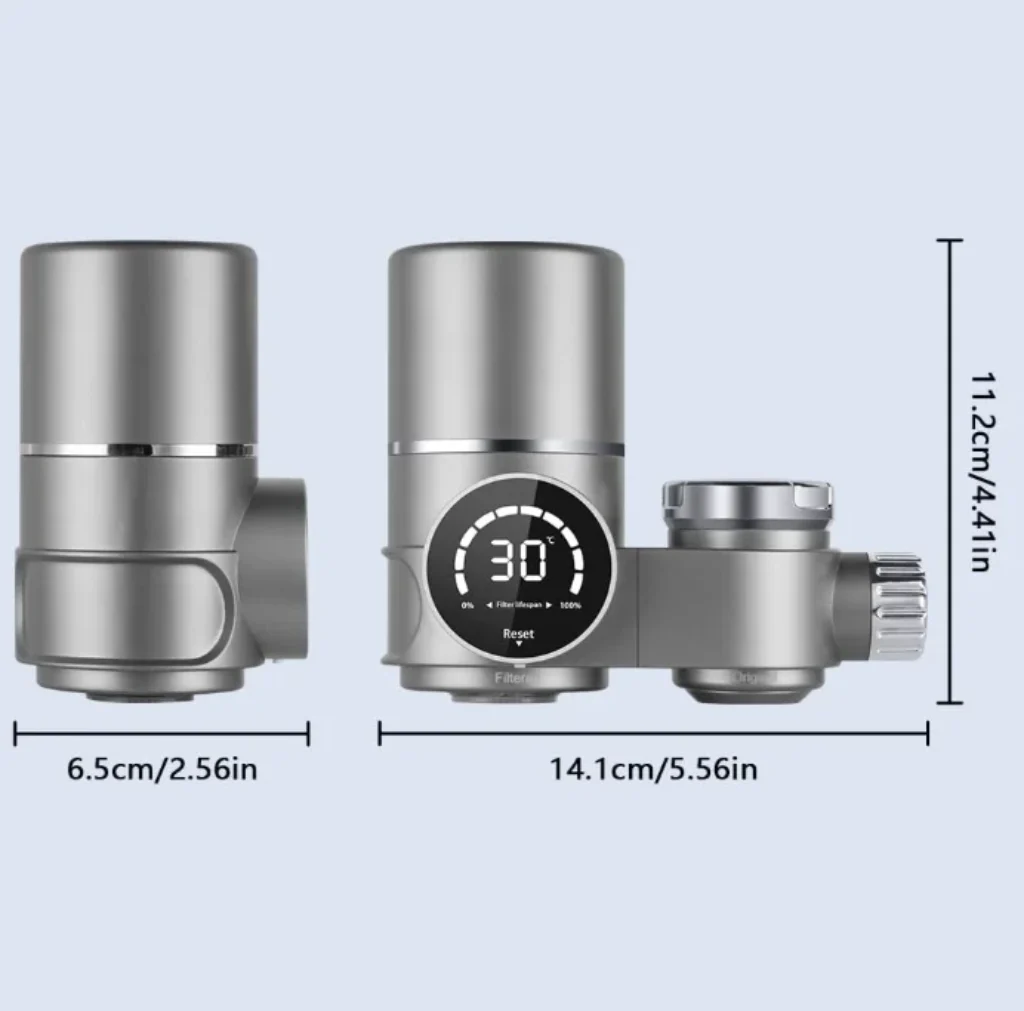 Dimensions du filtre sur robinet